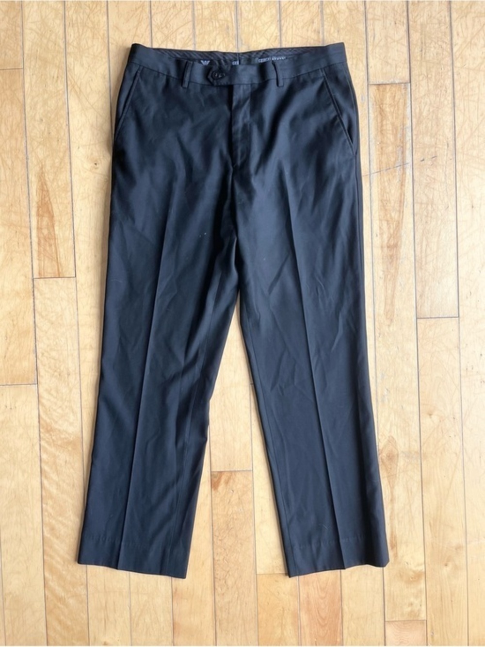 Giorgio Armani Classic Black Dress Pants Straight Leg Size 34